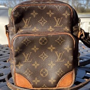 Louis Vuitton Monogram Crossbody Bag in Brown and Tan